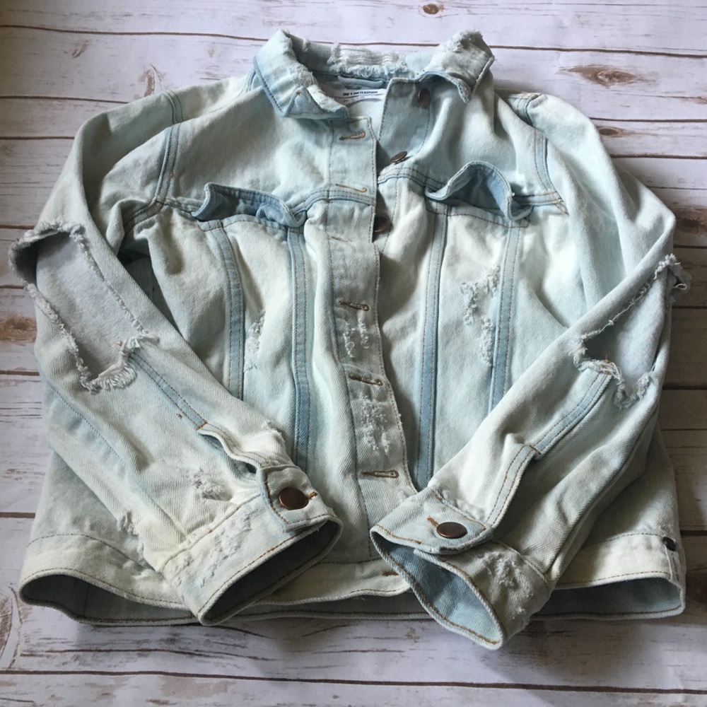 One Teaspoon Distressed Jean Jacket